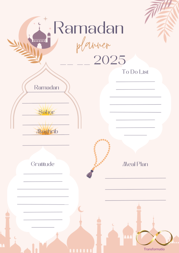 Pastel Boho Ramadan Planner